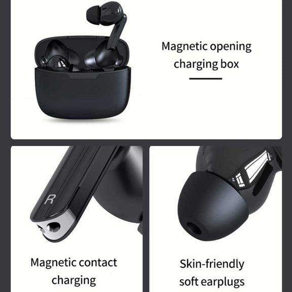 Hishell Y113 Smart Voice Translator Earphone Wireless Earbuds Real Time Instant Online 40 Languages Translate Earphone(Black)