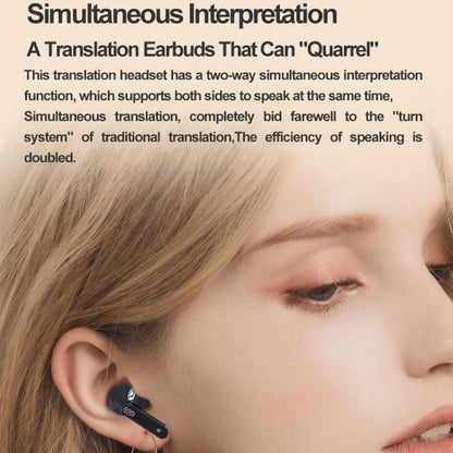 Hishell Y113 Smart Voice Translator Earphone Wireless Earbuds Real Time Instant Online 40 Languages Translate Earphone(Black) - free shipping - PMC Jewellery - Order now!
