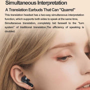 Hishell Y113 Smart Voice Translator Earphone Wireless Earbuds Real Time Instant Online 40 Languages Translate Earphone(Black)