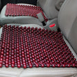 44x44cm Summer Car Pure Wood Beads Square Seat Cushion(Red) - Seat Accessories by PMC TechLife | Online Shopping South Africa | PMC TechLife | Buy Now Pay Later Mobicred