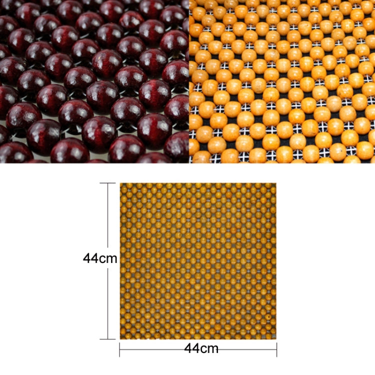 44x44cm Summer Car Pure Wood Beads Square Seat Cushion(Yellow) - Seat Accessories by PMC TechLife | Online Shopping South Africa | PMC TechLife | Buy Now Pay Later Mobicred