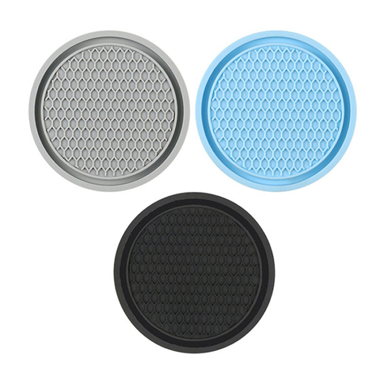 3pcs 7cm Car Diamond-free Water Coaster Interior Anti-slip Mat(Blue) - Car Drink Holders by PMC TechLife | Online Shopping South Africa | PMC TechLife