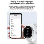 GT3Pro 1.28-Inch Wellness Tracking Bluetooth Call Smart Watch With NFC, Color: Brown Leather