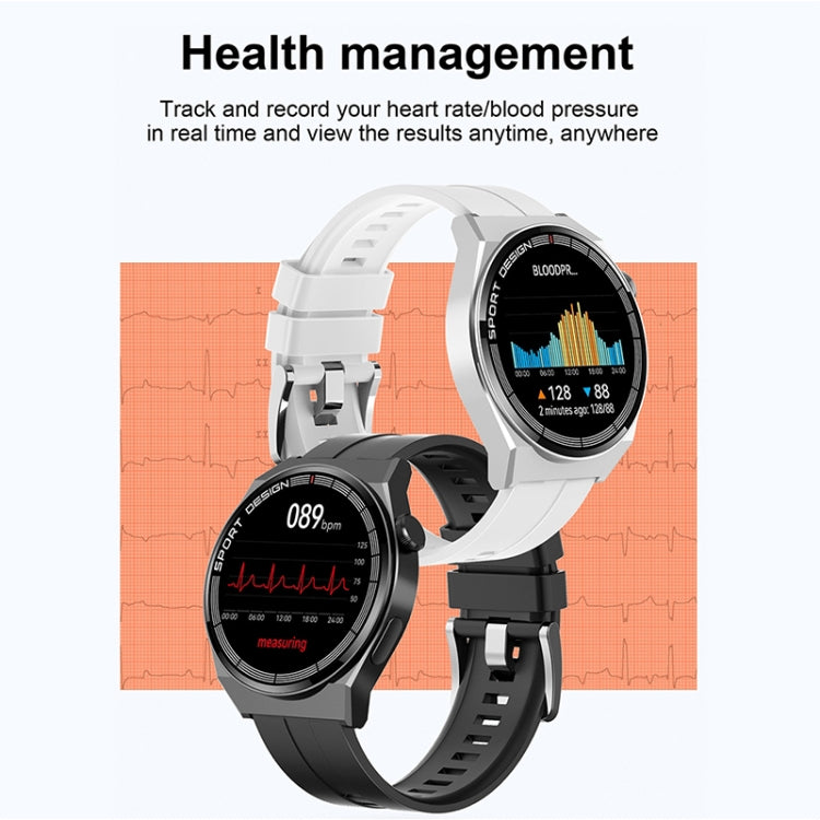 GT3Pro 1.28-Inch Wellness Tracking Bluetooth Call Smart Watch With NFC, Color: Brown Leather