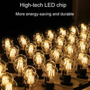 6pcs /Box G45 Bulb LED Lamp Fixture Illuminator Vintage Filament Lights, Style: Gold Small Screw(220V 4W)