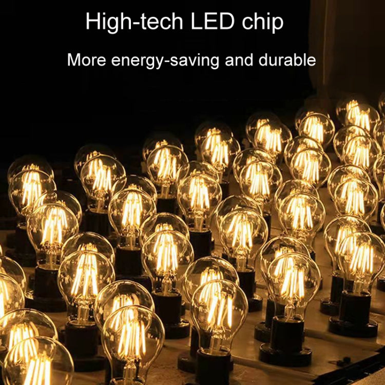 6pcs /Box G45 Bulb LED Lamp Fixture Illuminator Vintage Filament Lights, Style: Transparent Large Screw(220V 4W)