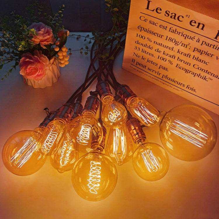 4pcs /Box T45 LED Lamp Fixture Illuminator Vintage Lights, Power: 220V 40W(Spiral Gold)