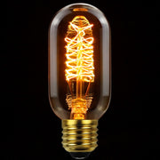 4pcs /Box T45 LED Lamp Fixture Illuminator Vintage Lights, Power: 220V 40W(Spiral Gold)