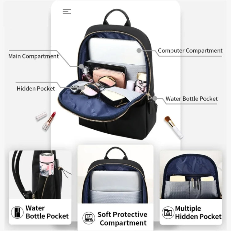 Bopai 14-inch Laptop Casual Lightweight Waterproof Backpack(Pink) - free shipping - PMC Jewellery - Order now!