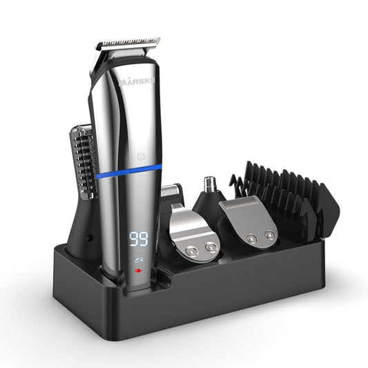 MARSKE 6 In 1 Hair Clipper Grooming Set Rechargeable Razor Carving Nose Hair Trimmer EU Plug - free shipping - PMC Jewellery - Order now!