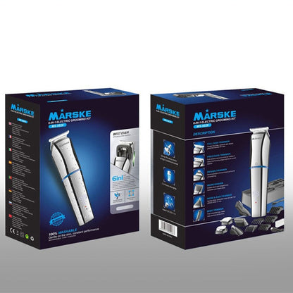 MARSKE 6 In 1 Hair Clipper Grooming Set Rechargeable Razor Carving Nose Hair Trimmer US Plug - free shipping - PMC Jewellery - Order now!
