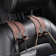 Car Seat Mack Multifunctional Metal Hook Mobile Phone Holder, Style: No Mark(Black)