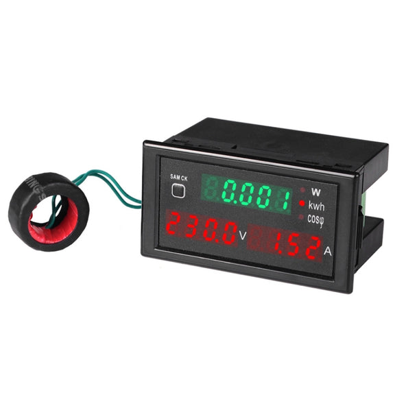 SINOTIMER SPM001 AC LED Digital Voltmeter Frequency Factors Meter Power Monitor, Specification: AC200-450V 100A