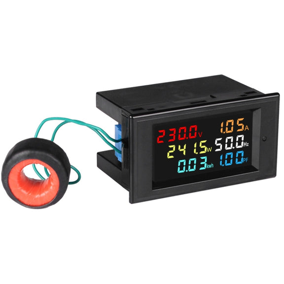 SINOTIMER SPM003 AC LED Digital Voltmeter Frequency Factors Meter Power Monitor, Specification: AC200-450V 100A