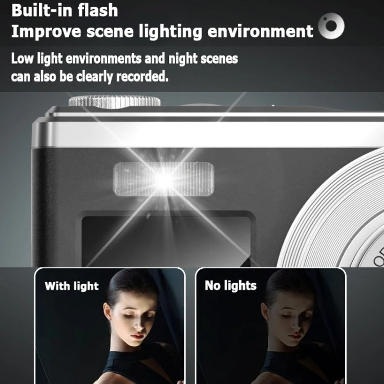 4K HD Optical Zoom Digital Camera 60MP Dual Screen Selfie Camera, No Memory(Black) - Video Cameras by PMC TechLife | Online Shopping South Africa | PMC TechLife | Buy Now Pay Later Mobicred