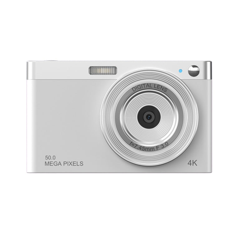 50 MP HD Camera 4K Video Retro Vlog Self-Shooting Camera(White) - Video Cameras by PMC TechLife | Online Shopping South Africa | PMC TechLife | Buy Now Pay Later Mobicred