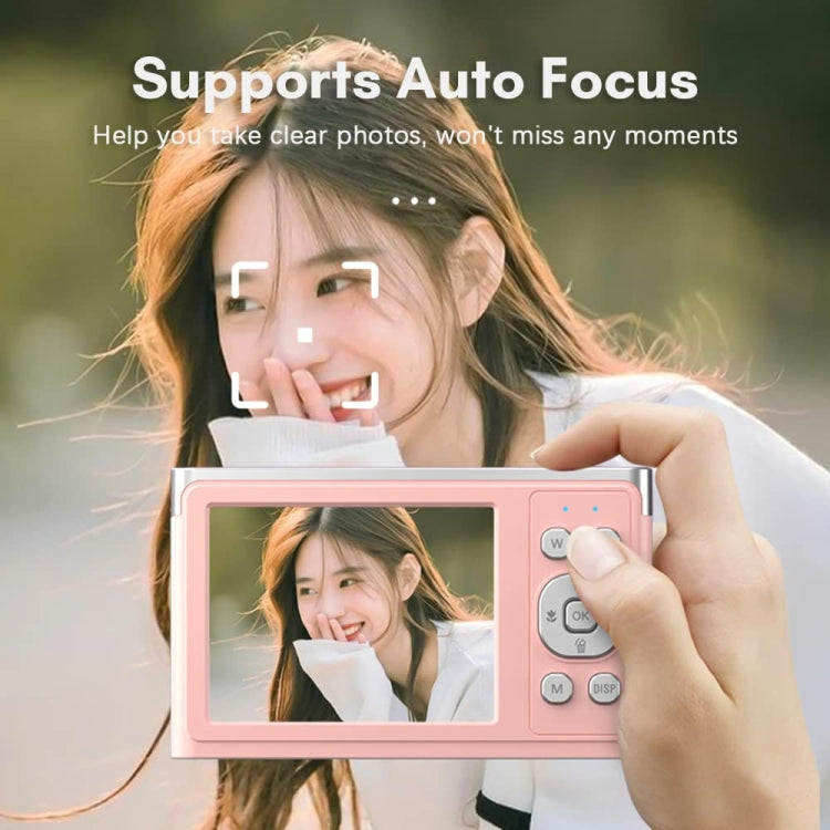 50 MP HD Camera 4K Video Retro Vlog Self-Shooting Camera(Pink) - Video Cameras by PMC TechLife | Online Shopping South Africa | PMC TechLife | Buy Now Pay Later Mobicred