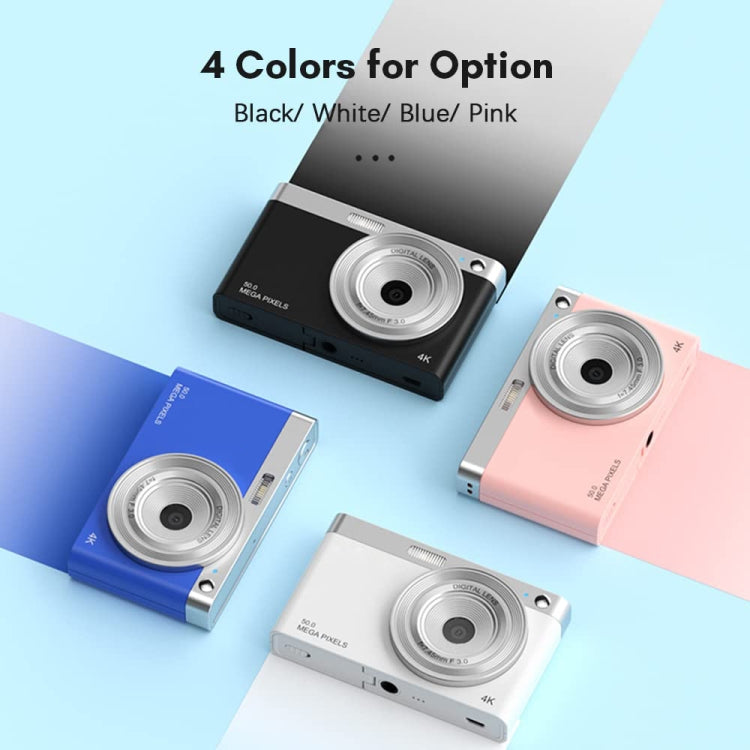 50 MP HD Camera 4K Video Retro Vlog Self-Shooting Camera(Black)