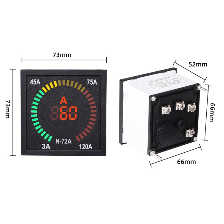 SINOTIMER N-72A AC Current Signal Indicator Square Turntable LED Digital Ammeter - free shipping - PMC TechLife - Order now!