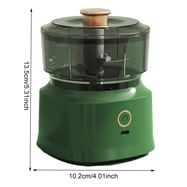 JRQ-01 Home Wireless Electric Meat Grinder Kitchen Garlic Pounder, Size: Electroplated Double-click(Green)