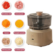 JRQ-01 Home Wireless Electric Meat Grinder Kitchen Garlic Pounder, Size: Electroplated Double-click(Green)