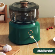 JRQ-01 Home Wireless Electric Meat Grinder Kitchen Garlic Pounder, Size: Electroplated Double-click(Green)