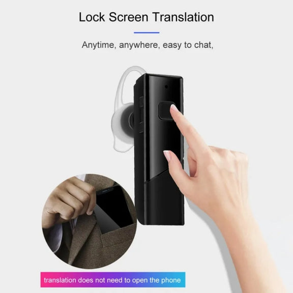 40 Languages Instant Real-Time Translation Smart Wireless BT5.0 Translation Earphone(Black)