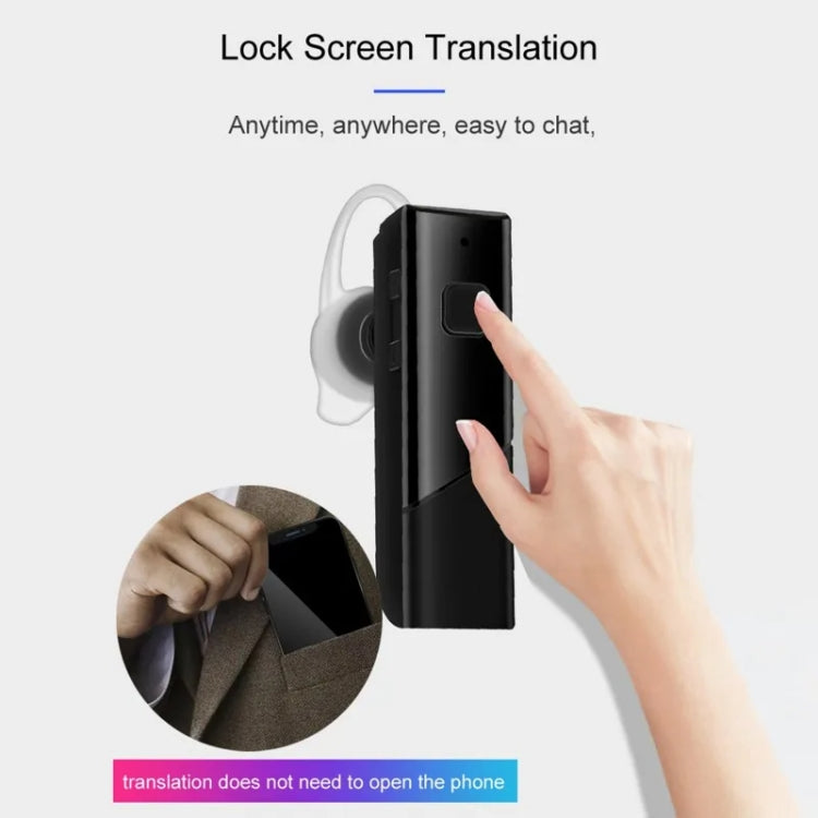 40 Languages Instant Real-Time Translation Smart Wireless BT5.0 Translation Earphone(Black)