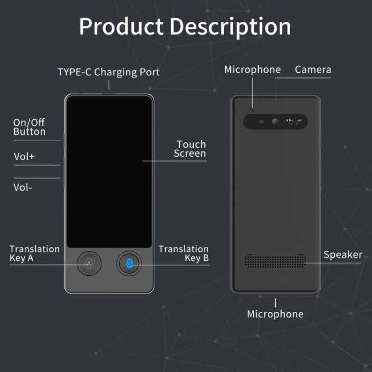 Hishell W12 144 Languages AI Voice Translator Smart Camera Translator Offline Dialogue Real-Time Mutual Translation(Black) - free shipping - PMC Jewellery - Order now!