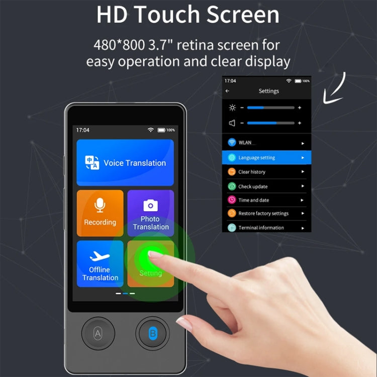 Hishell W12 144 Languages AI Voice Translator Smart Camera Translator Offline Dialogue Real-Time Mutual Translation(Black) - free shipping - PMC Jewellery - Order now!