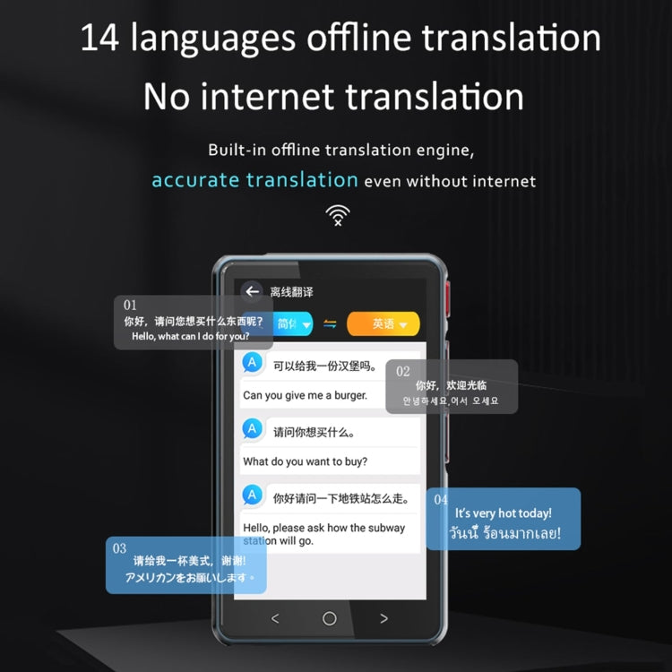 Hishell P40 Smart Translator 135 Languages Voice Intelligent Online Translation Machine Offline Multilanguage Speech Translate(Black) - free shipping - PMC TechLife - Order now!