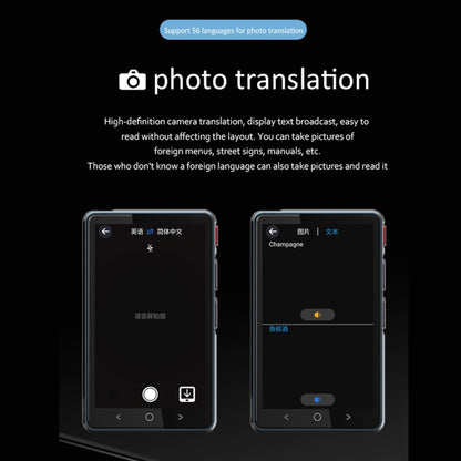 Hishell P40 Smart Translator 135 Languages Voice Intelligent Online Translation Machine Offline Multilanguage Speech Translate(Black) - free shipping - PMC Jewellery - Order now!