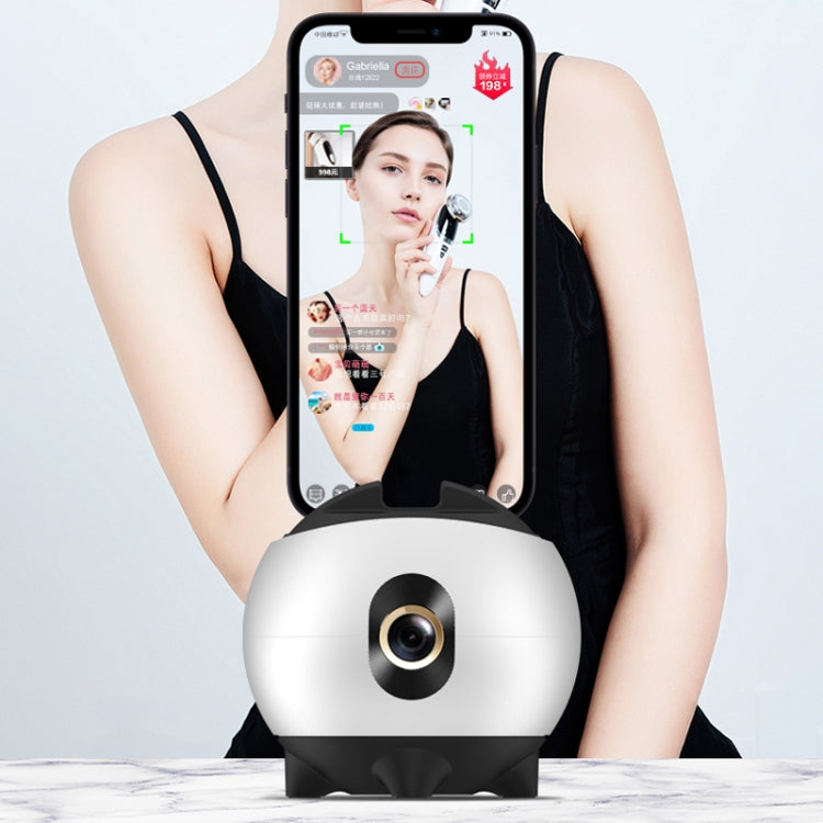Hishell Rechargeable AI Face Intelligent Follow Shot Gimbal Cell Phone Live Streaming Video Stabilizer(Gold)