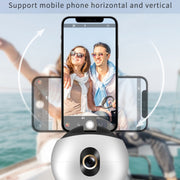 Hishell Rechargeable AI Face Intelligent Follow Shot Gimbal Cell Phone Live Streaming Video Stabilizer(Gold)
