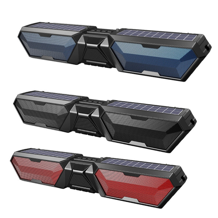 DV-880 Dual Solar Wireless Bluetooth Speaker Outdoor Long Radio(Red) - Radio Player by PMC TechLife | Online Shopping South Africa | PMC TechLife | Buy Now Pay Later Mobicred