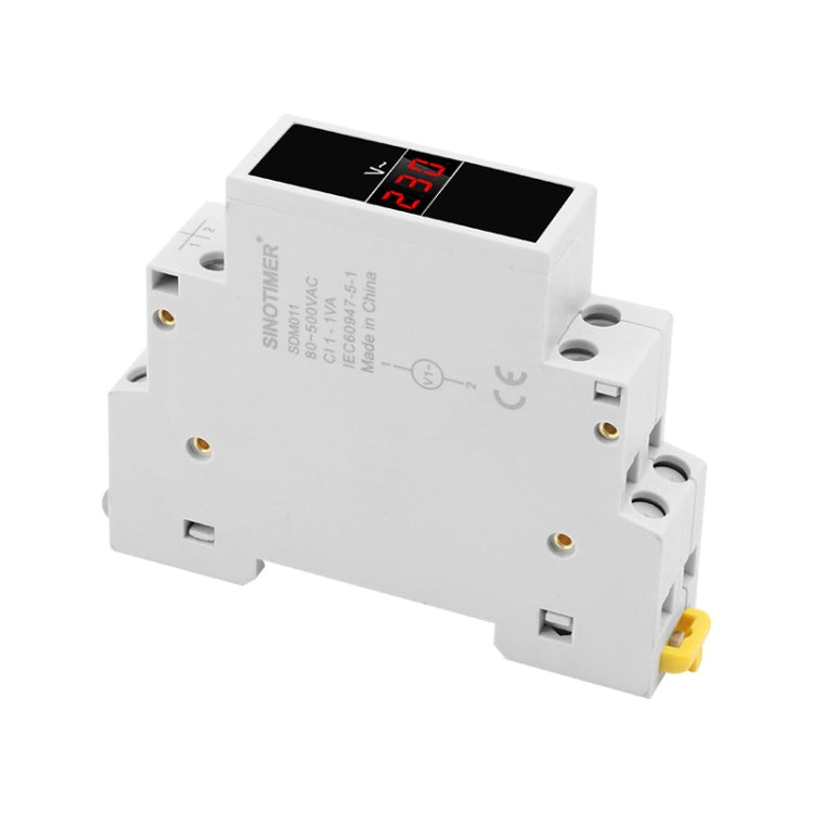 SINOTIMER SDM011 Modular Din Rail Type AC Single-Phase Digital Voltmeter Electronic Instrumentation - Current & Voltage Tester by SINOTIMER | Online Shopping South Africa | PMC TechLife | Buy Now Pay Later Mobicred