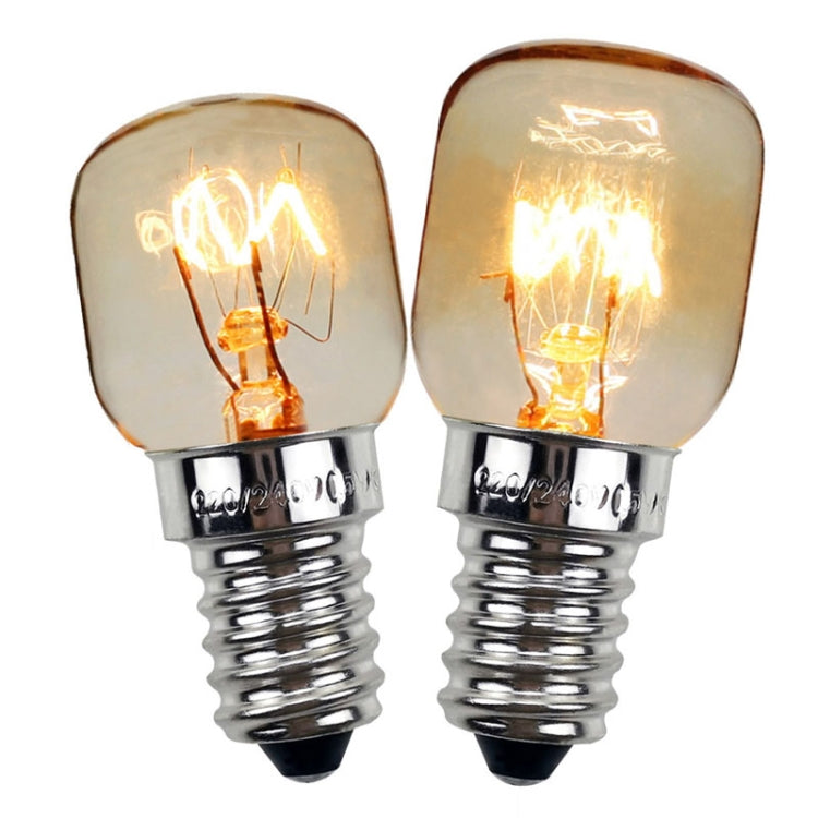 E14 Salt Crystal Lamps High Temperature Resistant Oven Light Bulb, Power: 25W Brass Lamp Head(2700K Warm White)