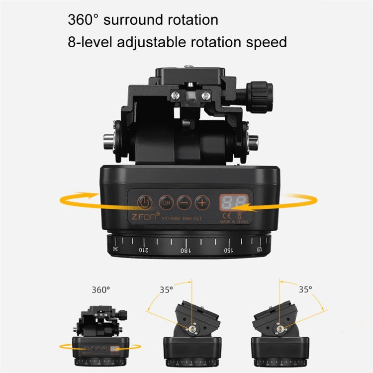ZIFON YT-1000 Electric Gimbal 360 Degree Panoramic Remote Control Mobile Phone Shooting Dual Axis DSLR Camera Live Stabilizer(Standard) - free shipping - PMC Jewellery - Order now!