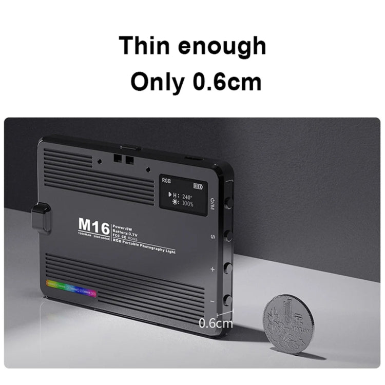 Desiontal M16 RGB Rechargeable Pocket Light Mini Photography Light LED Outdoor Shooting Supplementary Light - free shipping - PMC Jewellery - Order now!