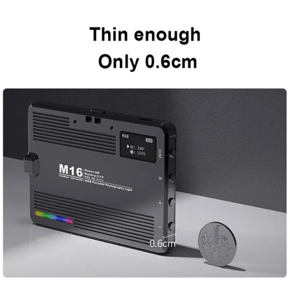 Desiontal M16 RGB Rechargeable Pocket Light Mini Photography Light LED Outdoor Shooting Supplementary Light - free shipping - PMC Jewellery - Order now!
