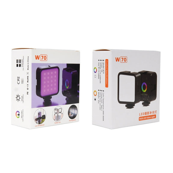 Desiontal W70 Full Color RGB Live Fill Light Portable Small Pocket Light Ambient Photo Handheld Photography Lighting