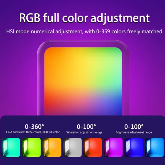 Desiontal W70 Full Color RGB Live Fill Light Portable Small Pocket Light Ambient Photo Handheld Photography Lighting