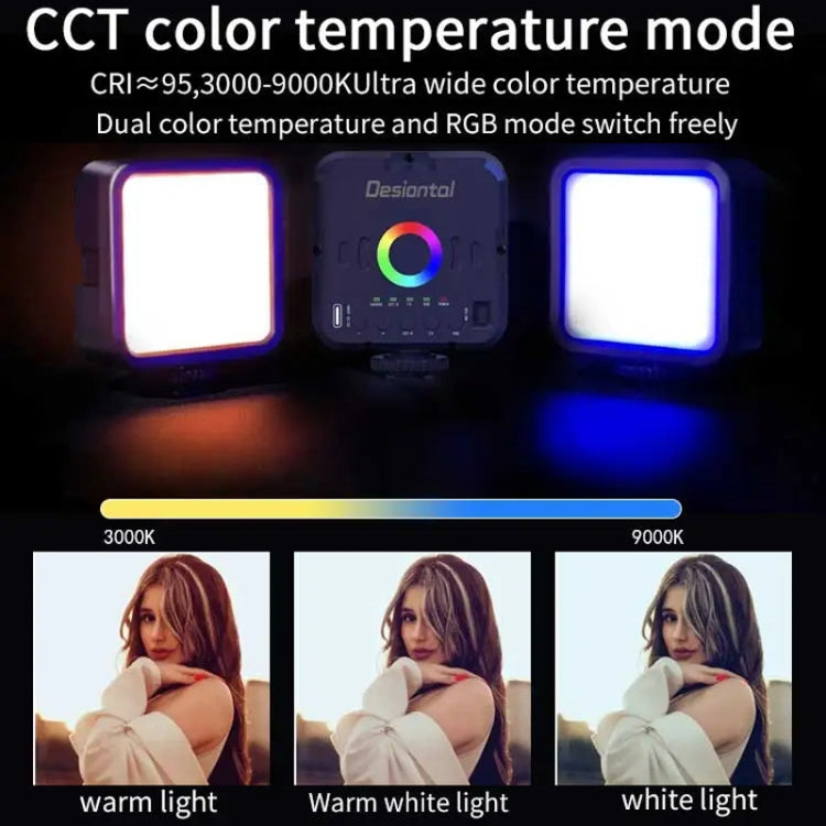 Desiontal W70 Full Color RGB Live Fill Light Portable Small Pocket Light Ambient Photo Handheld Photography Lighting - free shipping - PMC Jewellery - Order now!