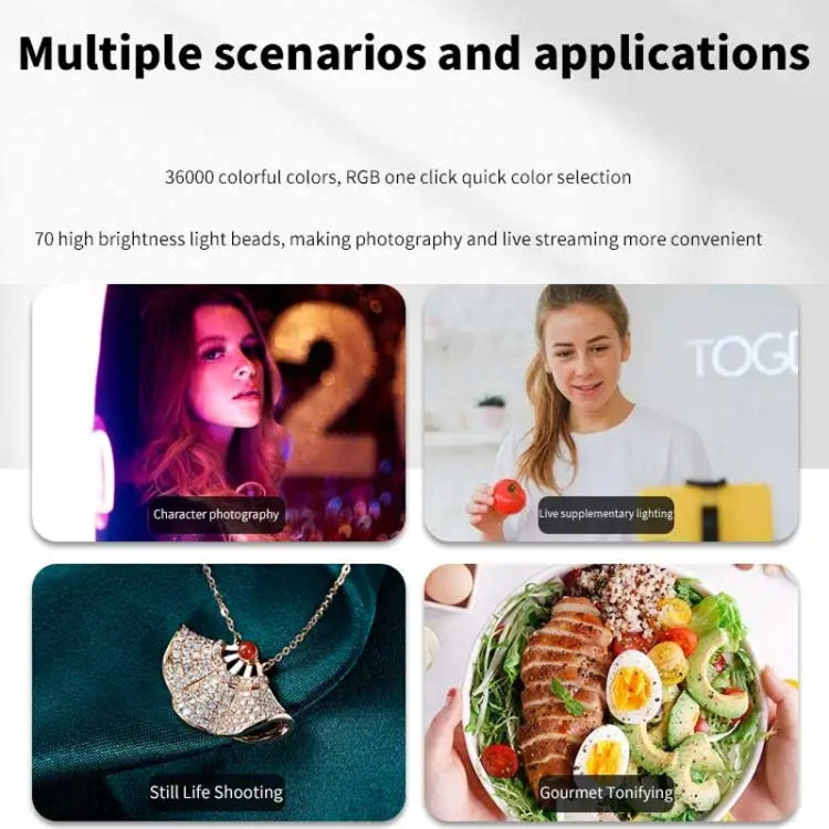 Desiontal W70 Full Color RGB Live Fill Light Portable Small Pocket Light Ambient Photo Handheld Photography Lighting