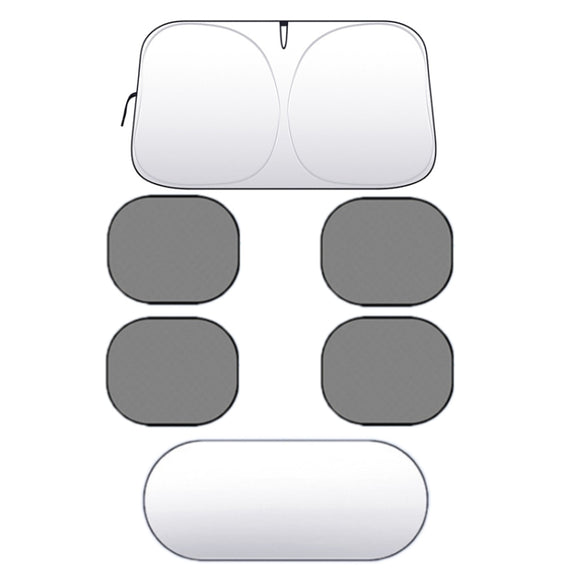 Car Front Windshield Heat Insulation Sun Protection Visor, Specification: Large Front Baffle+4 Side Baffles+1 Rear Baffle