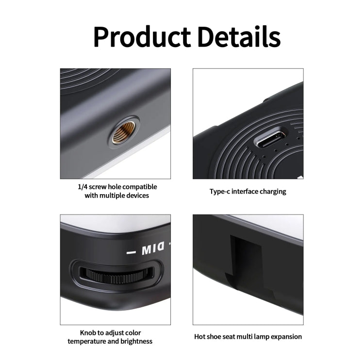 Desiontal V90 Mobile Phone Live Beauty Fill Light LED Pocket Light USB Charging Tofu Lamp(Standard) - free shipping - PMC TechLife - Order now!