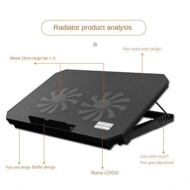 NUOXI S200C Laptop Silent Radiator Multi-level Adjustable Metal Bracket Base(Blue)