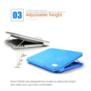 NUOXI S200C Laptop Silent Radiator Multi-level Adjustable Metal Bracket Base(Black)