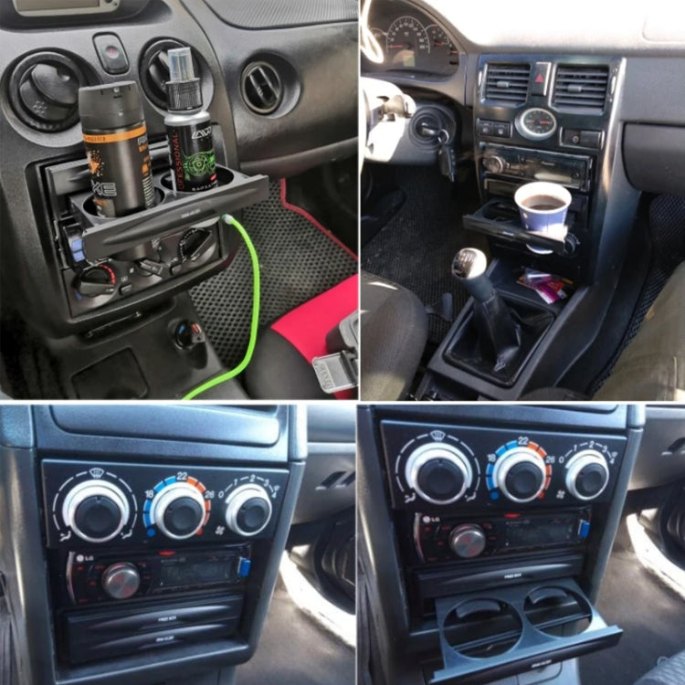 Car Audio Modified Multi-purpose Storage Box Cup Holder(Double-layer Box) - Stowing Tidying by PMC TechLife | Online Shopping South Africa | PMC TechLife | Buy Now Pay Later Mobicred