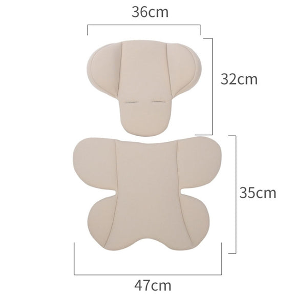 Infant Safety Seat Cushion Four Seasons Universal Stroller Lumbar Protection Pads(Black)